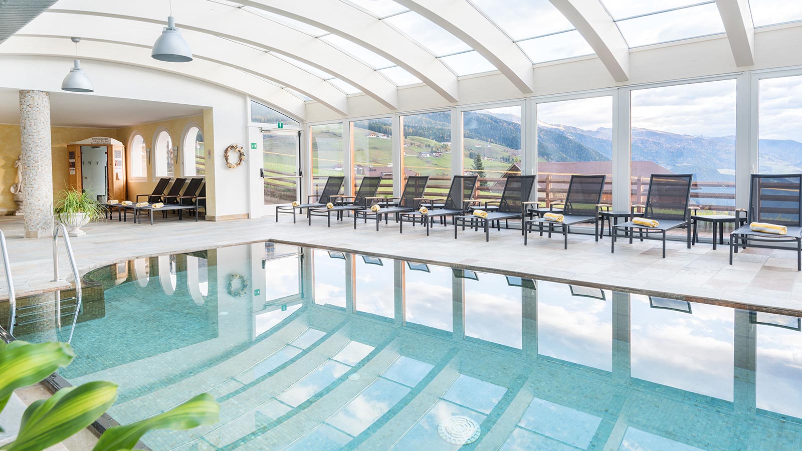 the inside pool of Hotel Alpenfrieden
