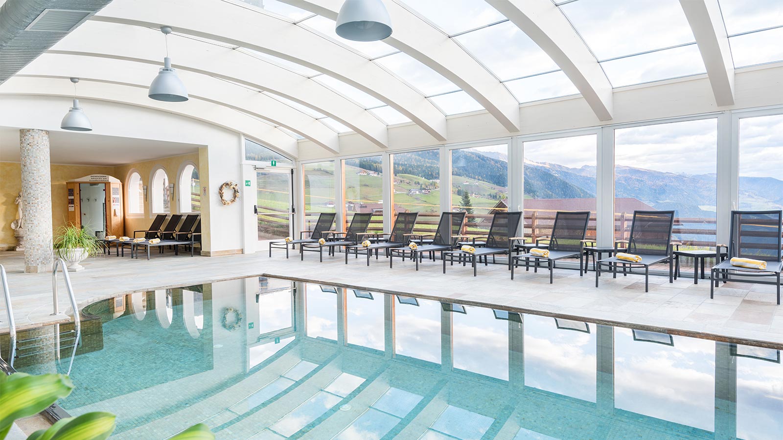 the inside pool of Hotel Alpenfrieden