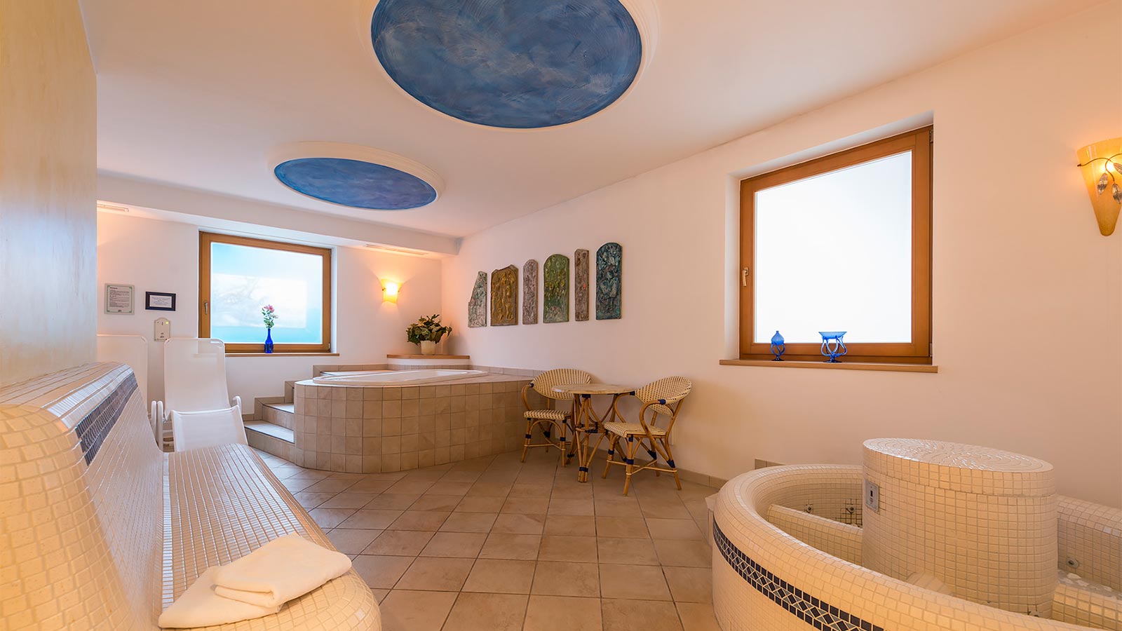 la accogliente area Spa e Wellness dell'hotel Alpenfrieden